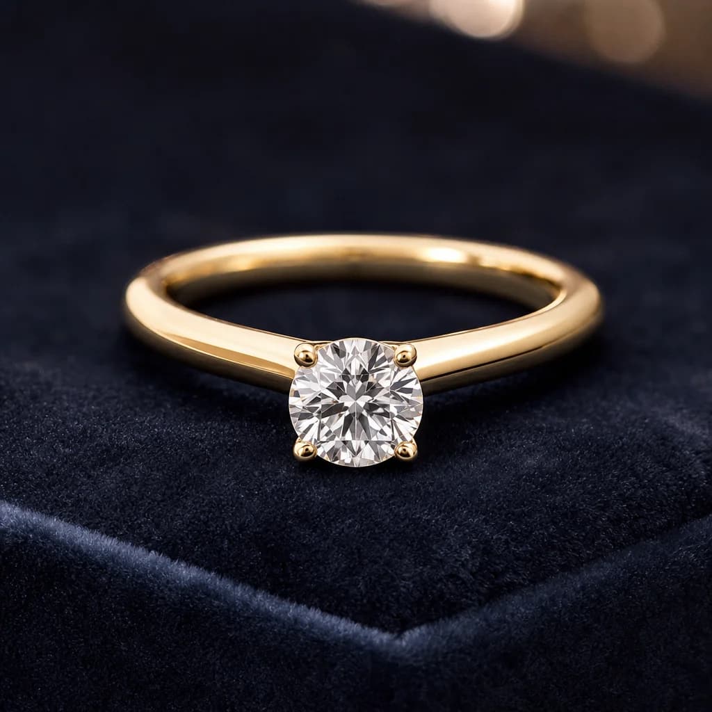 Woman wearing lab-grown diamond jewelry from Trichel & Co. fine diamond jewelry